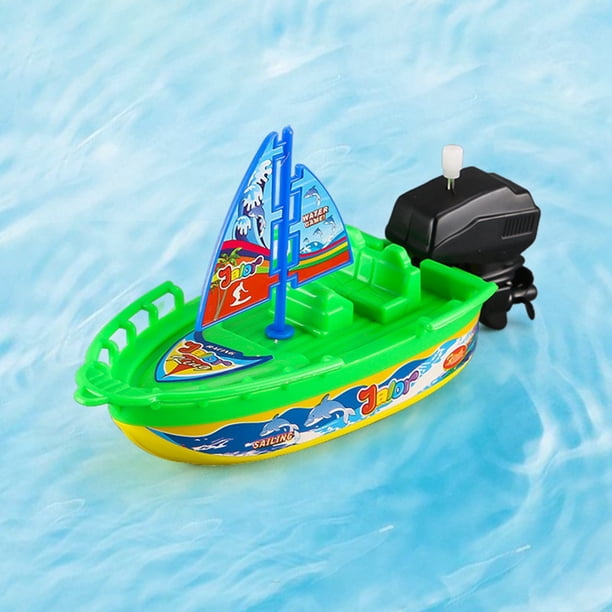 Bateau Jouet TUMALAGIA Pour Bain Piscine, Enfants Bateau Jouets Bateau Mecanique Salle De Bain Eau Amusant Baignoire Natation Jouets Mecanique Bateau Pour Garcons Filles 42008 B