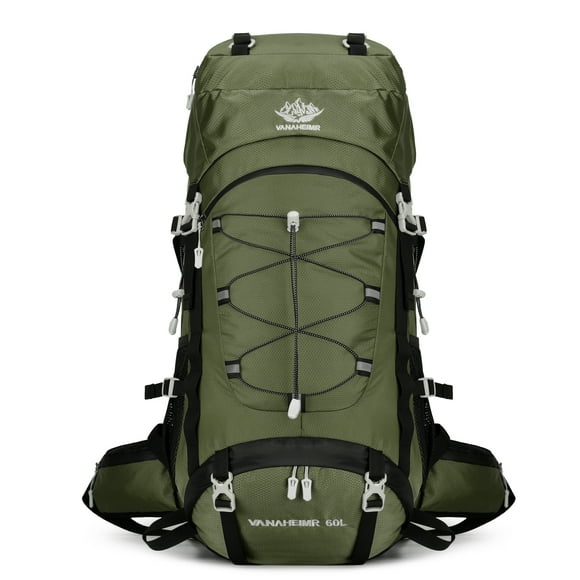 60L Travel Hiking Camping Backpack with Rain Cover, Backpack Water Resistant,Climbing Backpack for Men Women