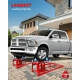 thumbnail image 4 of Towallmark 2PCS 5 Ton Car Ramps, Vehicle Ramps, Car Lift Ramp, 11060LBS Capacity Heavy Duty with 9.3 to 14 Inch Adjustable Height for Oil Changes Home Garage Use, Red, 4 of 6