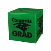 Congrats Grad Green Card Box - Party Supplies - 1 Piece