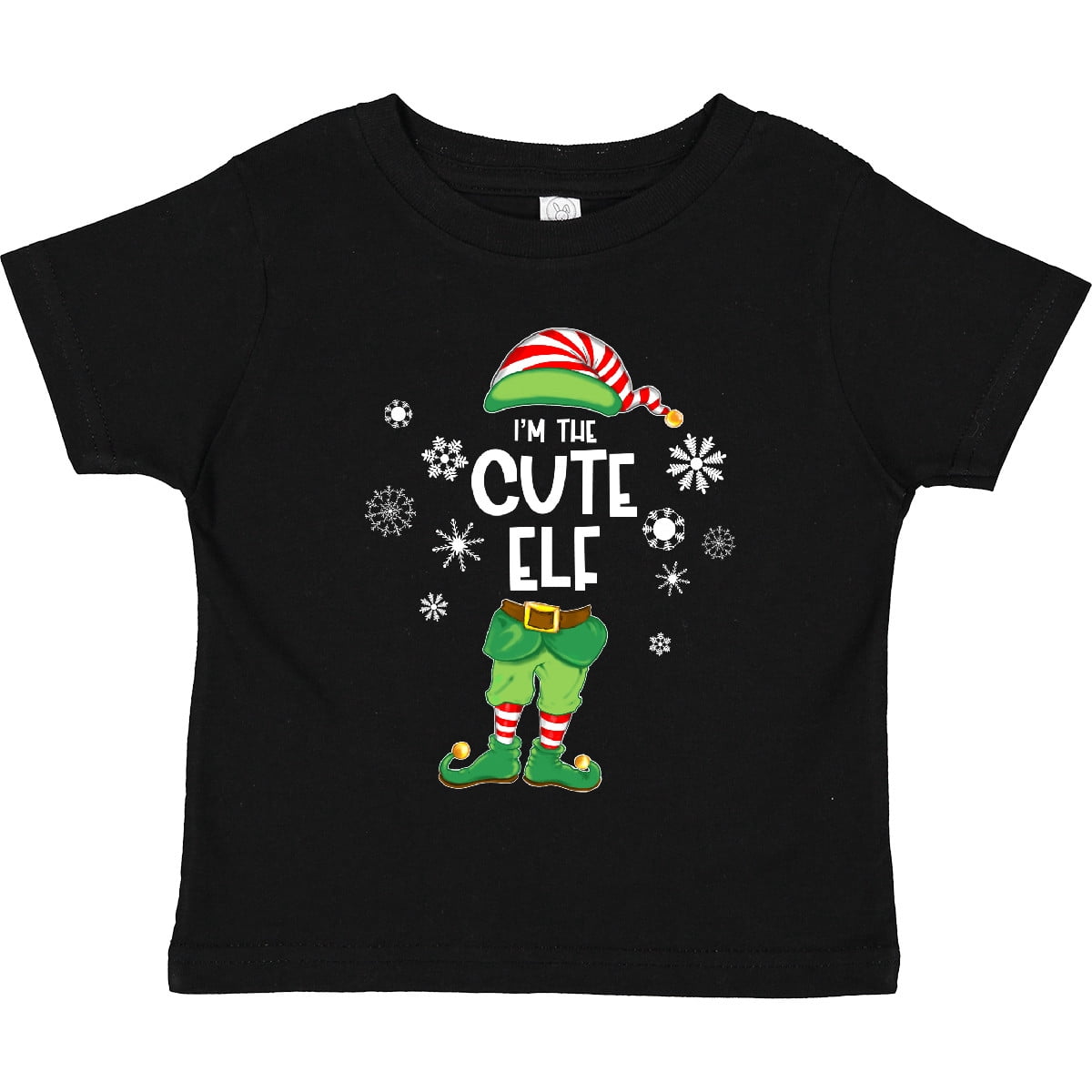Inktastic Funny Christmas I'm the Cute Elf with Shoes and Hat Boys or Girls Toddler T-Shirt