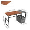 thumbnail image 2 of KAWELL 47" Home Office Desk with File Drawers/Storage Shelves, Modern Simple Style PC Desk Laptop Study Table Workstation for Home Office, 2 of 6