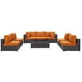 thumbnail image 3 of Modway Convene Sectionnel de Mobilier de Patio Extérieur en 8 Pcs, Orange, 3 of 8