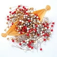 thumbnail image 2 of CNKOO 50Pcs Mini Christmas Artificial Holly Berries  Fake Fruit Berries For Christmas Tree Decorations, 2 of 5