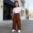 thumbnail image 6 of Quotay Kids Cargo Pants with Multiple Pockets for Boys and Girls Outdoor Casual Play Everyday Comfortable Trousers for Boys 5-14 Years Coffee,13-14 Years, 6 of 7
