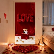 35 X 72 In Valentines Day Door Cover Valentines Day Door Curtain Valentines Day Door And Wall Decoration Festival Party Decoration