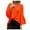 Orange-01, variant on STETMN Women's Plus Size Tops Lightweight Notch V Neck Shirt Loose Flare Sleeve T-Shirts