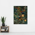 thumbnail image 2 of Parrots on Exotic Blooming Trees Modern Folk Art Extra Large XL Wall Art Poster Print, 2 of 3