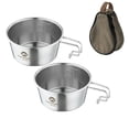 thumbnail image 1 of Cubeta Sierra Vajilla de Picnic Sierra de 450 ml de acero inoxidable para exteriores, barbacoa portá CAMPINGMOON Cubeta Sierra, 1 of 7
