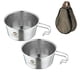 thumbnail image 1 of CAMPINGMOON Vajilla de Picnic Sierra de 450 ml de acero inoxidable para exteriores, barbacoa portátil, senderismo, taza para acampar, utensilios de cocina para picnic con bolsa de almacenamiento CAMPINGMOON Tazón de fuente de Sierra, 1 of 7