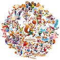 thumbnail image 2 of 35pcs-50pcs Cute Stickers Stationery Stickers Adventure Animal Stickers Kids Stickers for Phone Laptop Suitcase, 2 of 9