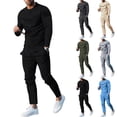 thumbnail image 5 of Men Tracksuit 2 piece set Jogging Sport Pullover T sihirt Streatwear Long sleeve, 5 of 8