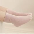thumbnail image 5 of LYMAYTER ‌‌Toddler Infant Unisex Crew Socks Breathable Ankle 5 Pair for Girls Boys Adolescent 0-12Y, 5 of 8