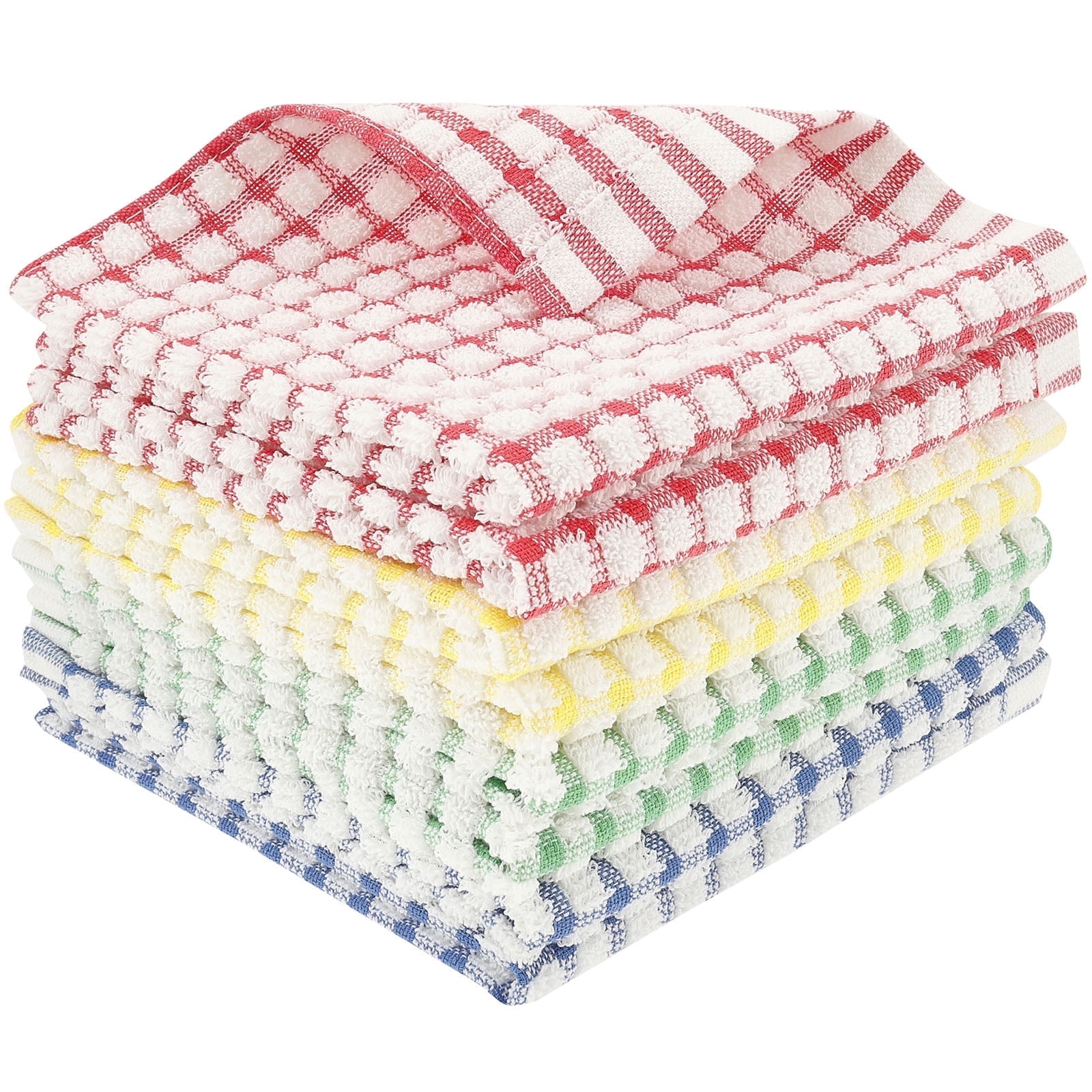 Mainstays 4-Pack 16 in x 26 in Woven Kitchen Towel Set, Topaz
