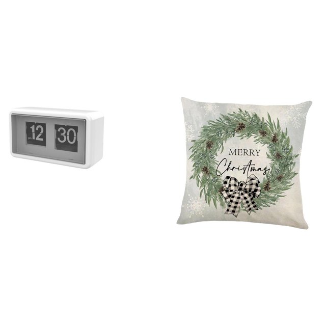 Reloj con giro automático,Reloj giratorio automático con pantalla grande para hotel,casa y oficina,Reloj de escritorio plegable para dormitorio,sala de estar,reloj silencioso,Funda de