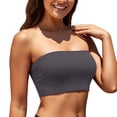 thumbnail image 4 of Kingdiese Womens Plus Size's Solid Bandeau Bikini Top Strapless High Cut Swimwear For Pool And Beach Everyday Comfort And Bride Bathing Suits for Women plus Size, Size XL, 4 of 6