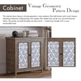 thumbnail image 3 of Homy Casa Rustic Accent Cabinet with Drawer, Carved Wood Storage Cabinet for Entryway Living Room, 3 of 8