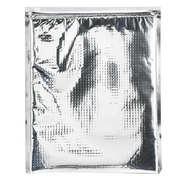 FYBTO 5pcs set Aluminum Foil Insulated Food Storage Bag Thermal Cooler Silver (25 * 30cm)-090504