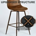 thumbnail image 4 of Homy Casa Set of 2 Swivel Barstools with Backrest and Footrest for Home Bar, Kitchen Island, and Dining Area, 4 of 5