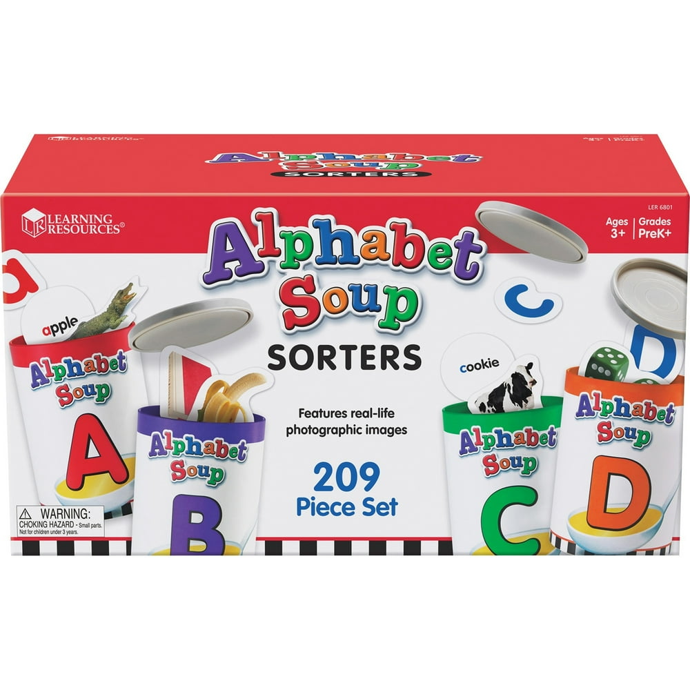 Learning Resources, LRNLER6801, Alphabet Soup Sorters Skill Set, 209