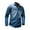 Blue, variant on Palato Mens T Shirts,Denim Shirt Autumn Winter Wash Men's Casual Gradient Denim Shirt Long Sleeve Shirt