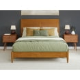 thumbnail image 3 of AFI Valencia Queen Solid Wood Low Profile Sleigh Platform Bed, Light Toffee, 3 of 13