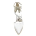 thumbnail image 4 of Women's Pumps High Heel Pearls Rhinestones Ankle Strap 8.5CM Fashion Wedding Shoes, 4 of 5