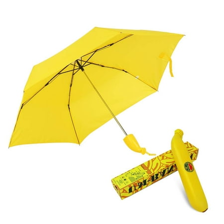 Summer Sun Rain UM-Banana Folding Yellow Umbrella UV Protection for Outdoor Activities Fancy Gifts
