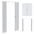 thumbnail image 7 of Anvazise 60x80in Accordion Door,Pvc Folding Door,Single Door Accordion Closet Door,Includes Latch, Handle, Mounting Hardware,White, 7 of 7