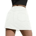 thumbnail image 4 of luvamia Skorts Skirts for Women Denim Mini Skirt Stretchy Side Slit with High Waisted Jean Shorts Size S-2XL Fit Size 4-22, 4 of 9