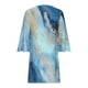 thumbnail image 5 of Puntoco Vestido Manga Corta Escote Pico, Estampado Escote Pico Vestido Manga 7 Cuartos Escote Pico Celeste L, 5 of 6