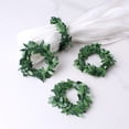 thumbnail image 6 of 10 Pieces Christmas Napkin Rings Holder Pine Cones Poinsettia Santa Hat Napkin Rings Decor for Christmas Thanksgiving Birthday Party Supplies (Wreath Style), 6 of 6