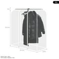thumbnail image 3 of Extra Large Clear Hanging Garment Bags for Closet Storage Bottom Enclosed Garment Rack Cover Sealed M-XXL, 3 of 7