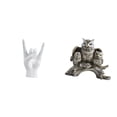 thumbnail image 1 of Estatua del gesto de la roca,Figuras de estatuas de dedos con gestos de música rock,Figuras de búho,Figuras de búhos,animales artificiales,artesanías,decoración del hogar,Estatua de búho, 1 of 8