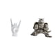 thumbnail image 1 of Estatua de búho en gesto de rock, figura de búho en miniatura, escultura artística de resina, ideal para regalar, decorar el hogar, la oficina o el do, 1 of 8