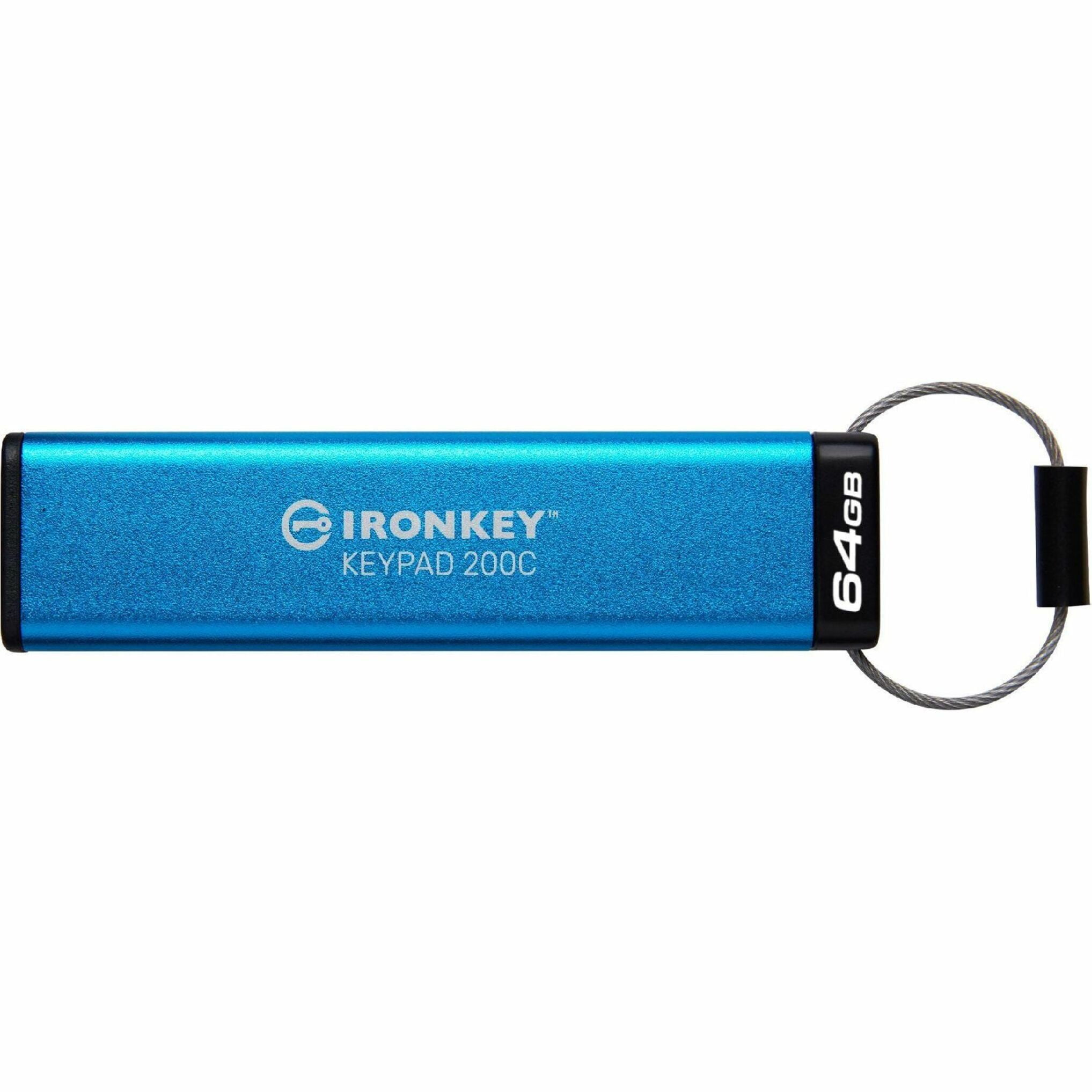 IronKey Keypad 200 64GB USB 3.2 Gen 1 Type C Flash Drive IKKP200C64GB