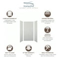 thumbnail image 4 of Transolid SWK363672-50V Saramar 36" W X 36" D X 72" H Three Panel Shower Wall Kit - Lunar, 4 of 5