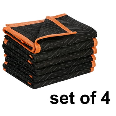 Heavy Duty Moving Blankets Quilted 40"x 72"Shipping Furniture Pads Black 24 Pack
