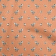 thumbnail image 1 of oneOone Cotton Poplin Orange Fabric Animal Quilting Supplies Print Sewing Fabric By The Yard 56 Inch Wide, 1 of 5