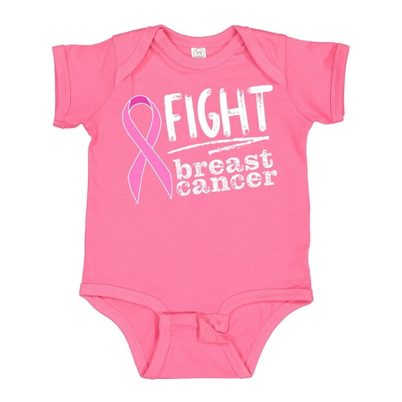 Inktastic Fight Breast Cancer Pink Ribbon Boys or Girls Baby Bodysuit