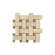 Samson Travertini Random Sized Porcelain Mosaic Tile in Cream