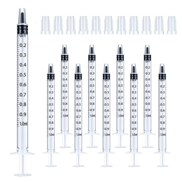 Dispensador oral de jeringas BSewenerte de 1 ml con tapones, 100 unidades individuales