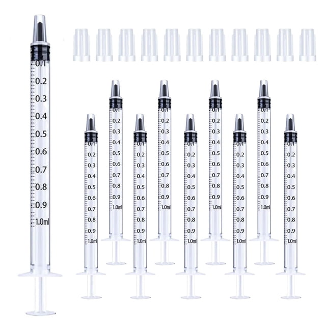 Dispensador oral de jeringas BSewenerte de 1 ml con tapones, 100 unidades individuales