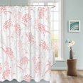 thumbnail image 3 of Fabric Shower Curtain, Pink Plant and Fruits Texture Bathroom Curtain with 12 Hooks Waterproof No Bad Odor Machine Washable Bath Curtains for Bathroom, Spa Room, 36"x72", 3 of 6