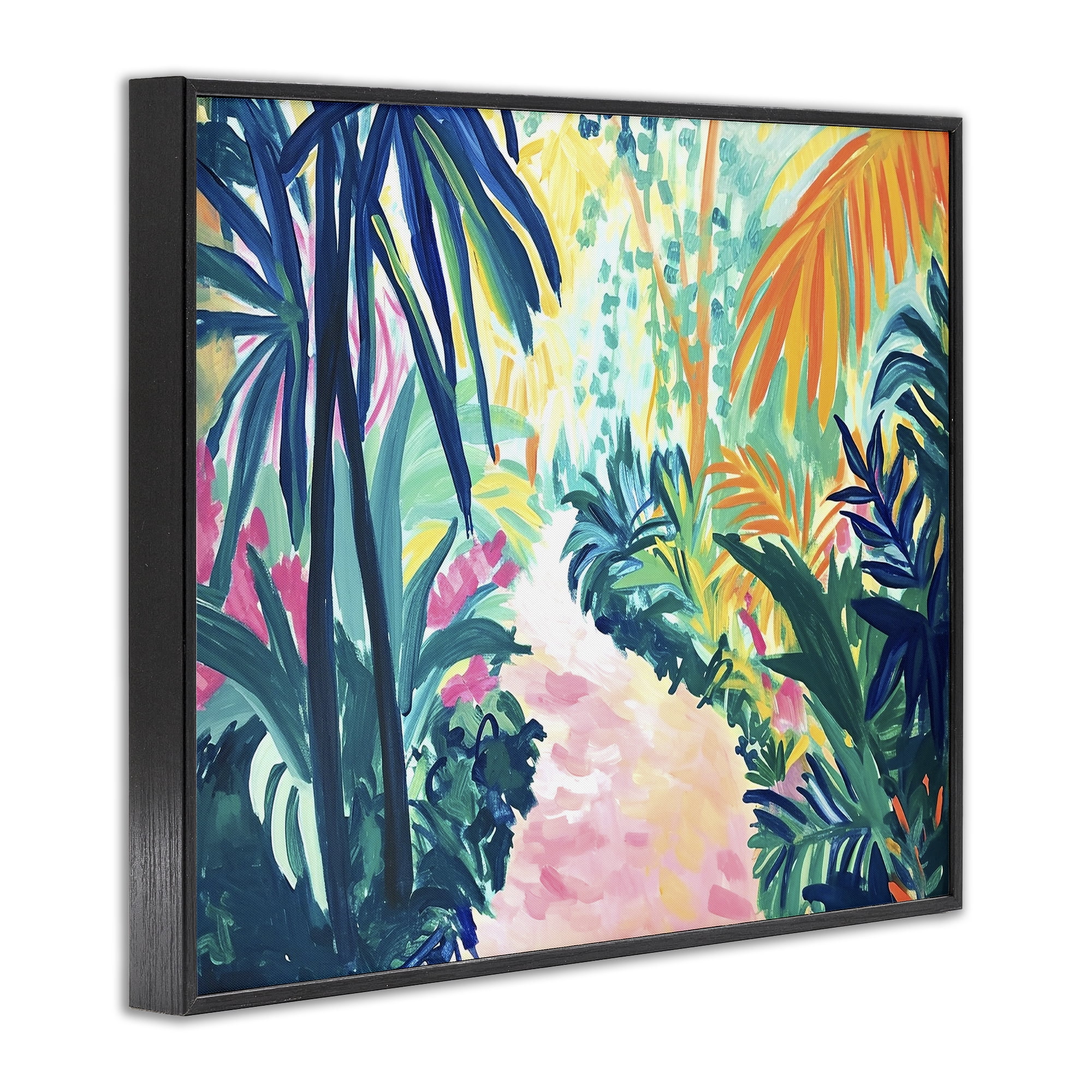 Stupell Industries Garden Of Bright Color Botanical & Floral Painting Black Framed Art Print Wall Art, 30 x 24