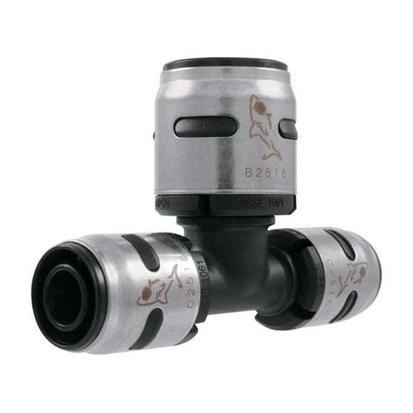 Sharkbite 4915047 EvoPEX Push to Connect 0.5 in. Dia. x 0.5 in. Dia. x 0.75 in. Dia. Push to Push to Push Tee - Case of 6