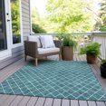 thumbnail image 6 of Addison Rugs Chantille Indoor/Outdoor Transitional Diamonds Teal Washable Rectangle Rug, 5' x 7'6", 6 of 6