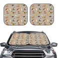 thumbnail image 2 of Wukai Cute Dog Car Front Windshield Sun Shade,Sun Visor Shield Block Automotive Interior Protector Blocks UV Rays-Medium, 2 of 6