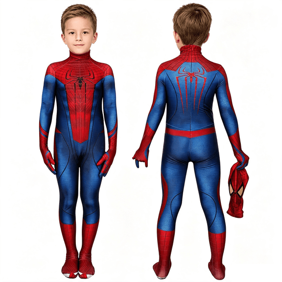 Spider Cosplay Costume Classic Web Hero Bodysuit Superhero Full Body Jumpsuit Full Body Jumpsuit for Halloween Birthday Party Dress Up Role Play Outfit