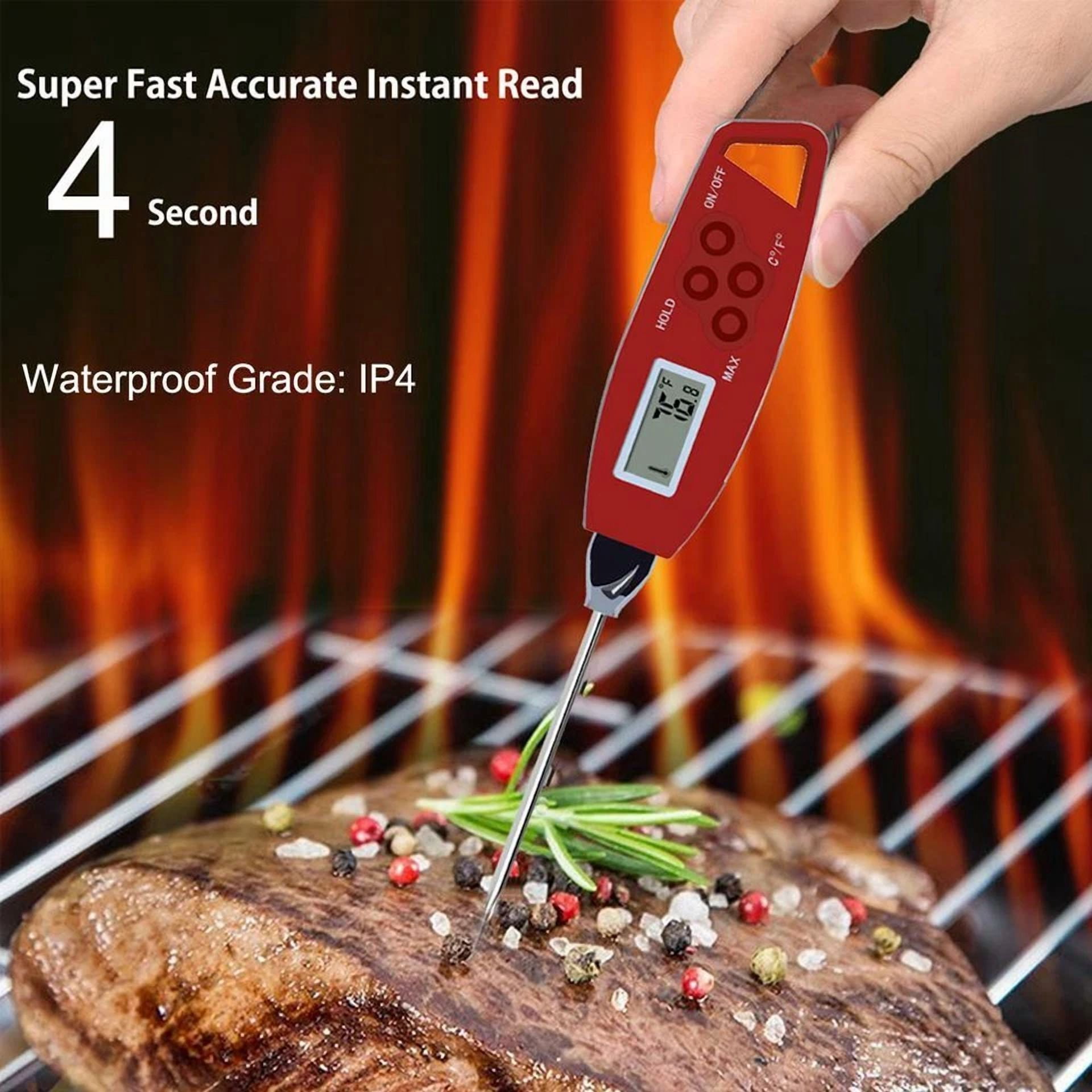 Waterproof Digital Instant Read Meat Bbq Smoker Grill Kitchen Probe Thermometer